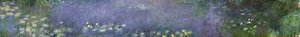 スイレン：1914〜18年の朝（左、中央左、中央右、リグセクション） 作： Claude Monet